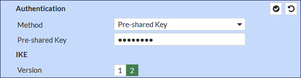 Authentication settings