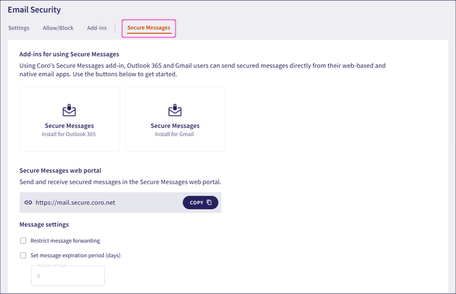 Secure Messages