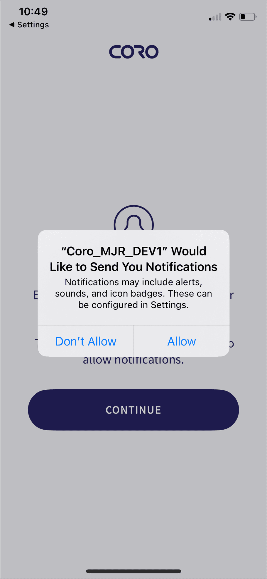 Allow notifications