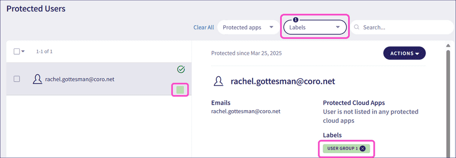 Users with label
